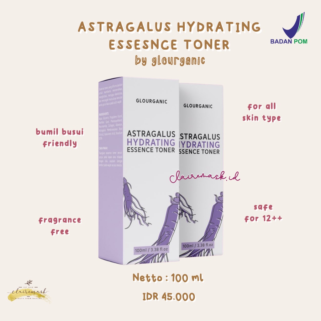 [NED] GLOURGANIC ASTRAGALUS HYDRATING ESSENCE TONER | TONER GLOURGANIC | HYDRATING TONER