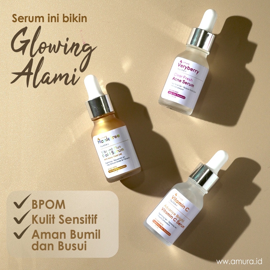 AMURA Serum Expert Serum Gold Kecantikan Skincare Skin care Wajah Flek Hitam Acne Jerawat Asli BPOM