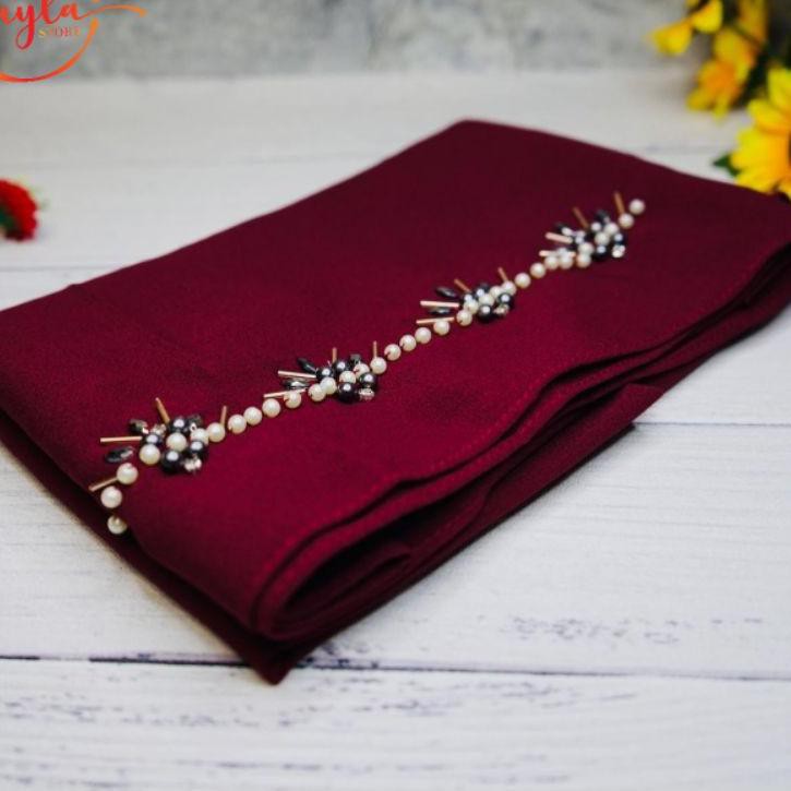 BIG SALE  578VON PASHMINA PAYET SWAROVSKI/ HIJAB PASHMINA PAYET DIAMOND TALI/PASHMINA INSTAN DIAM