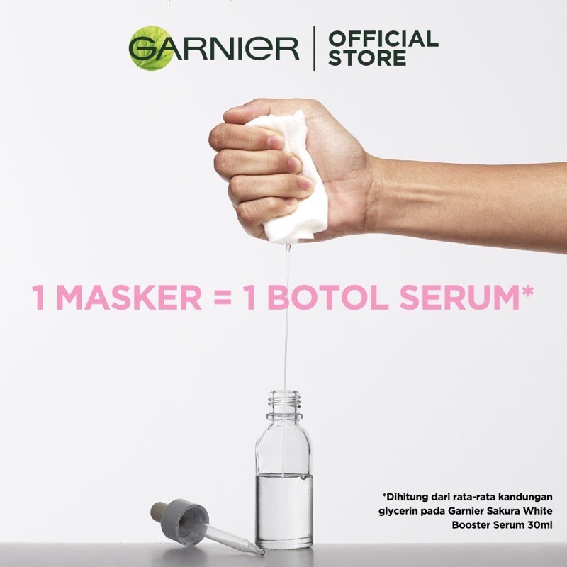 Garnier Serum Mask Sakura White Waterglow Skin Care (Masker Wajah Untuk Kulit Glowing Seketika)