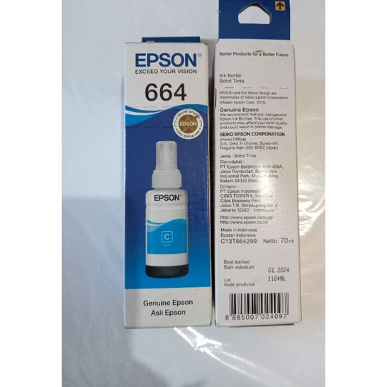

TINTA EPSON T-06642 CYAN