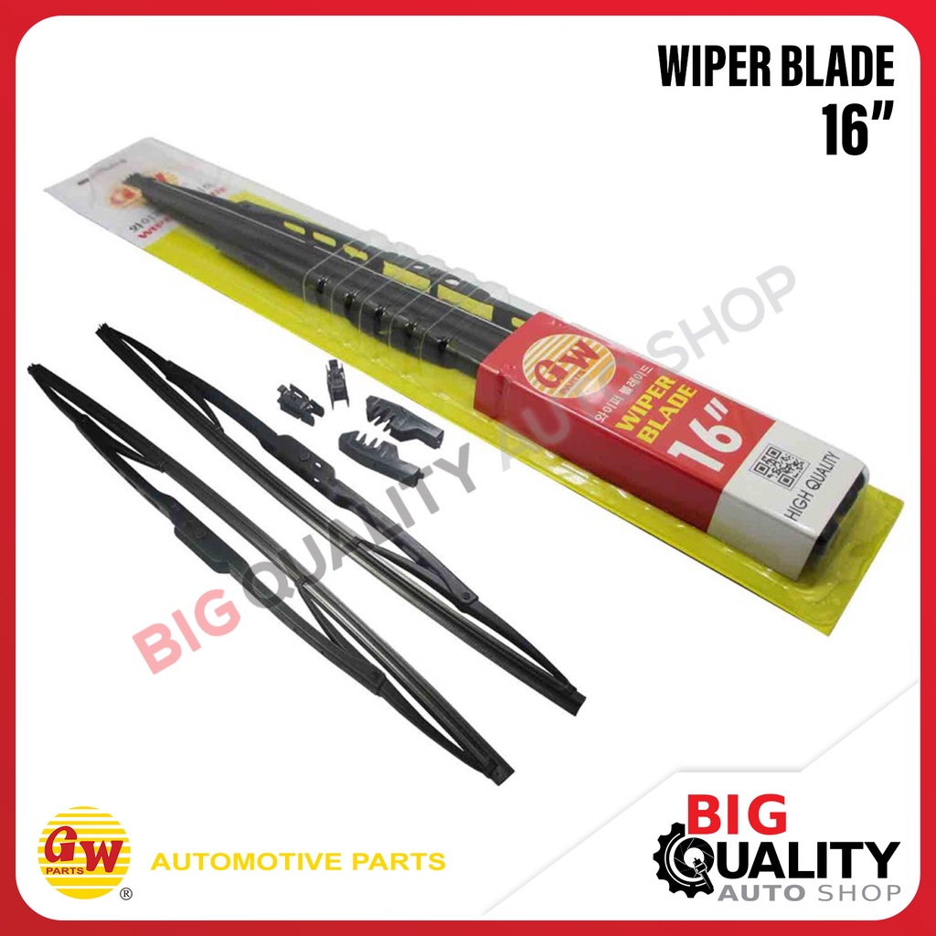 Karet kipas Kaca Wiper Blade Plat 1 Tingkat Universal 16 Inch