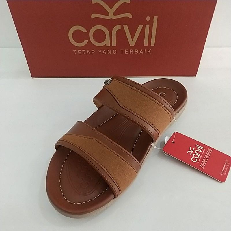 Sandal Kasual Pria Merk Carvil Tipe Alfredo 02 Warna Stone | Sandal Sopan Carvil | Sandal Carvil