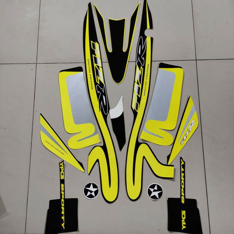 Striping Yamaha Fiz R Caltex Warna Silver Kuning