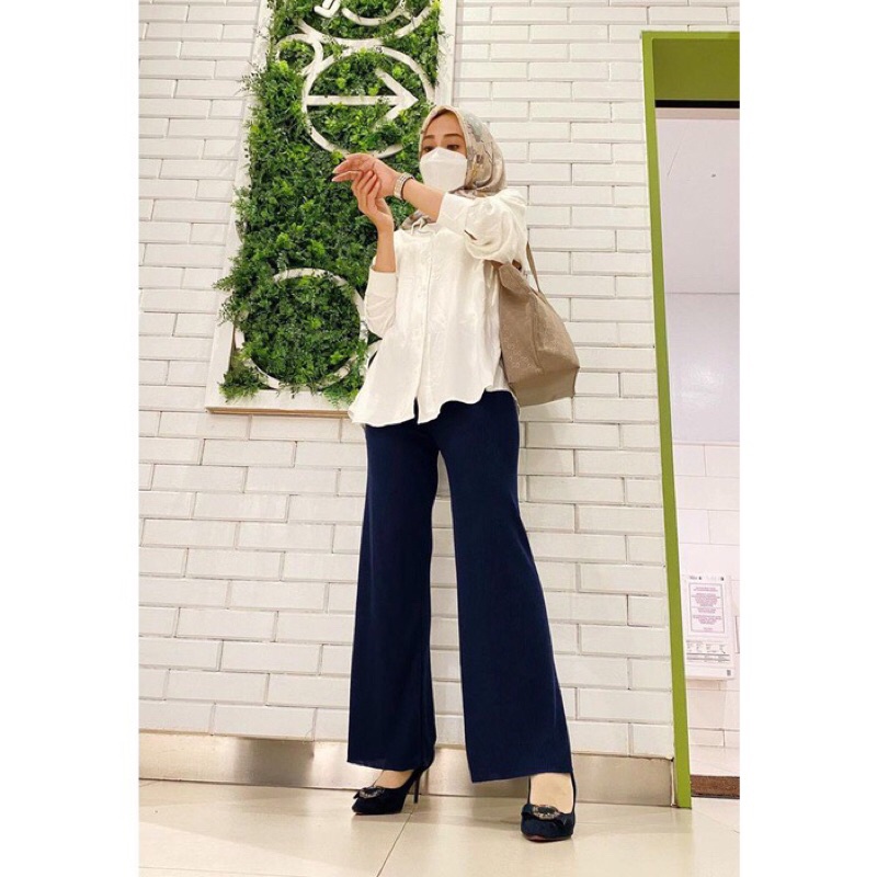 Bellarus Cullote Knit Pants by SYSLABEL - Celana Kulot Wanita - Kulot Knit Highwaist