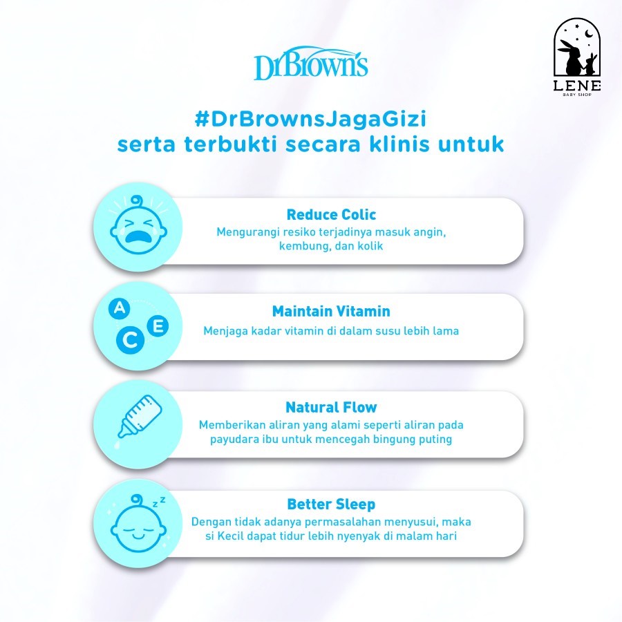 Dr. Brown's Wide Neck Options+ Baby Bottle 150ml - 1 Pack / Botol Susu Bayi DrBrown