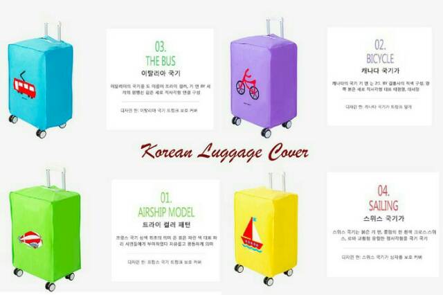 KOREAN LUGGAGE COVER SELIMUT TAS KOPER PELINDUNG TAS ok