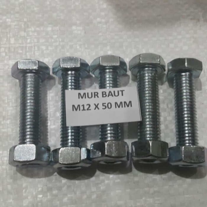 Mur baut 12 x 50 / Bmp m12 x 50 galvanish / Bmp m12 x 50 murah