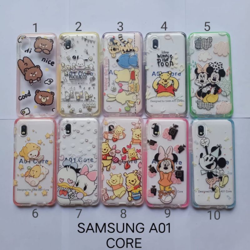 Case gambar Samsung A01 core . M01 core motif cewek ( 5 motif ) soft softcase softshell silikon cover casing kesing housing