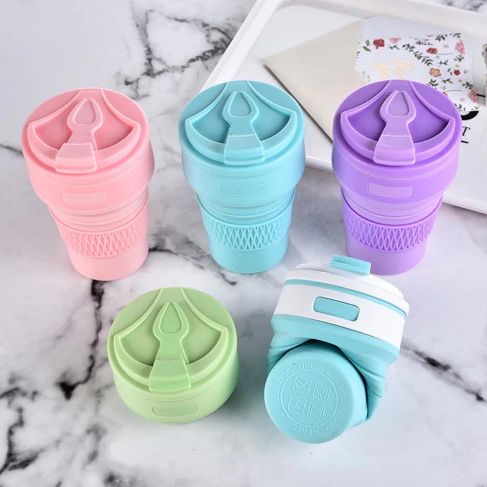 Travel Silicone Folding Cup - Gelas Lipat Ramah Lingkungan