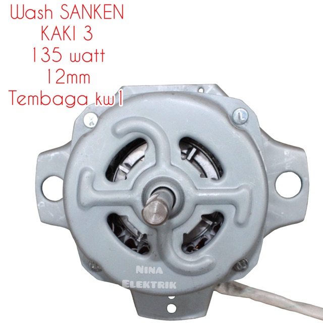 DINAMO PENCUCI / WASH SANKEN 135 WATT KAKI 3 ALUMUNIUM TEMBAGA