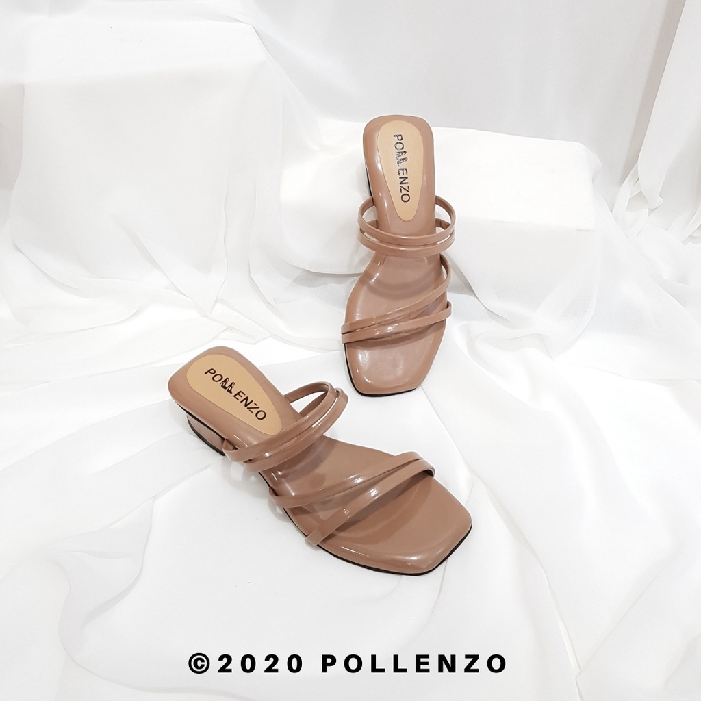 Pollenzo - Asanda Sandal Heels Hak Tahu Wanita 3Cm Hm-301-2