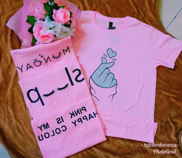 Tq88indonesia Kaos pink/kaos valentine/kaos warna pink/kaos oblong pink/kaos pink valentine/kaos couple pink/kaos