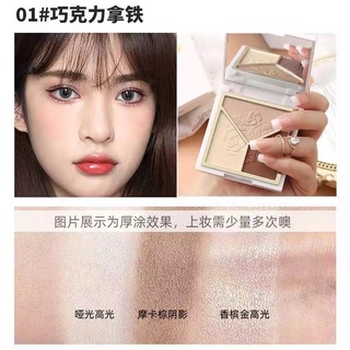 LAMEILA 3 in 1 Cosmetic Plate Eyeshadow Highlighter Concealer Membuat Bentuk Wajah Sesuai Yang Di Inginkan Corrector LA114