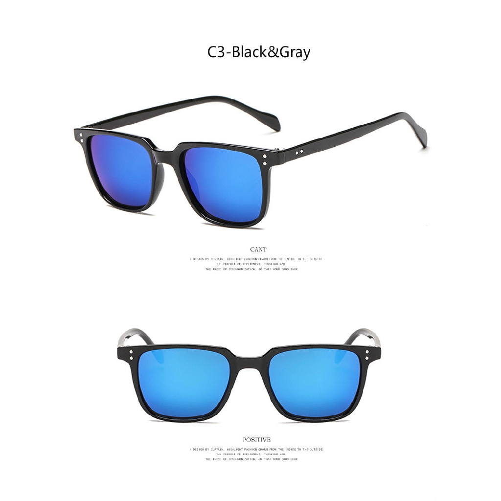 Fashion box retro Korean version of ins trend men and women sunglasses