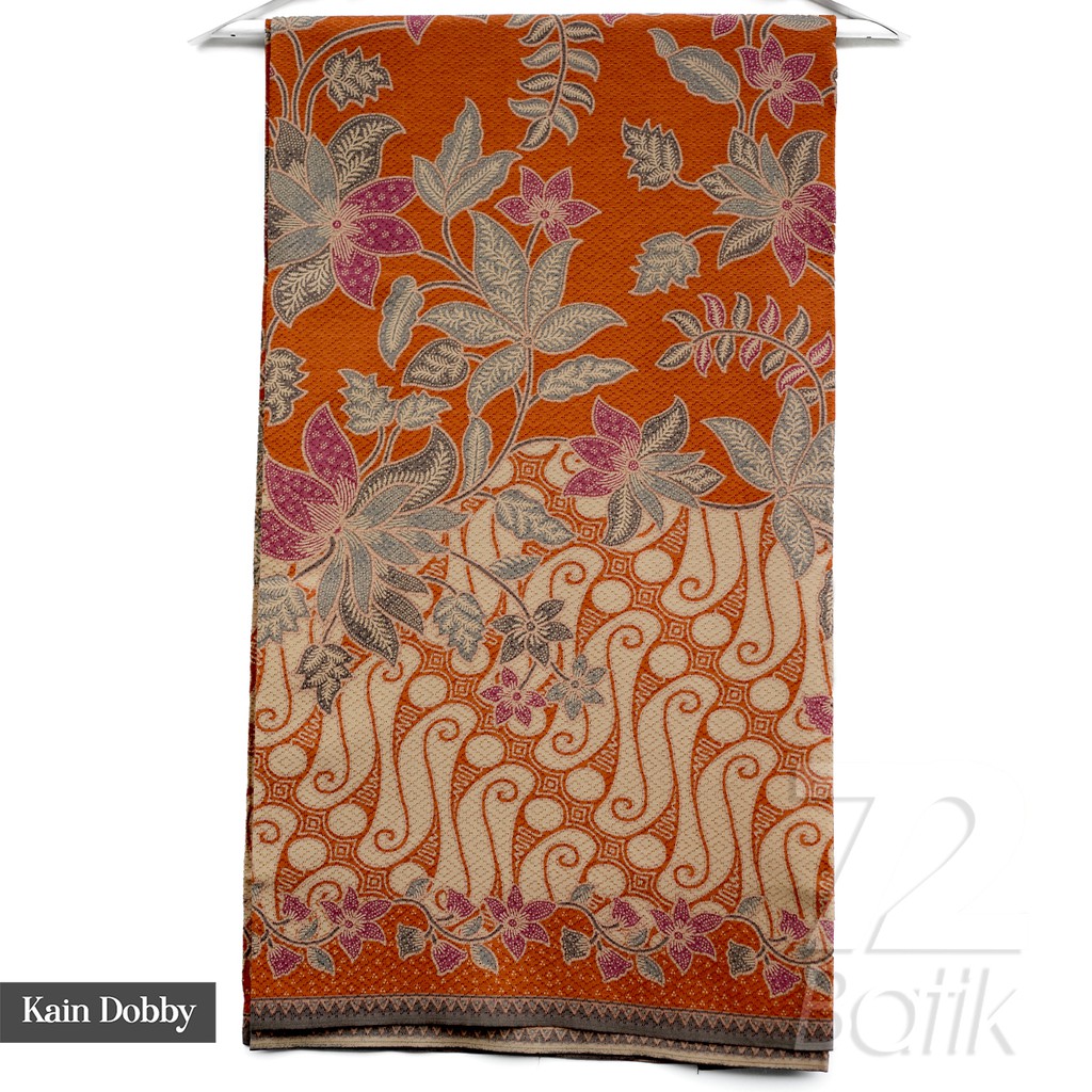 KAIN BATIK PREMIUM Bahan Dobby Dobi Dobbi Dolbi Motif Parang Coklat Orange Oranye 724852 Cap 72 Jarik Jarit Samping Kebat Panjang Batik Dobby Modern Premium Bahan Seragam Batik Pernikahan Kantor Keluarga Murah Kamen Jadi Batik Bali Lembaran