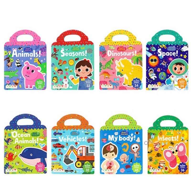 Reusable First Sticker for Baby Kids Dipakai Berulang Ulang Waterproof BBW Usborne Activity Book