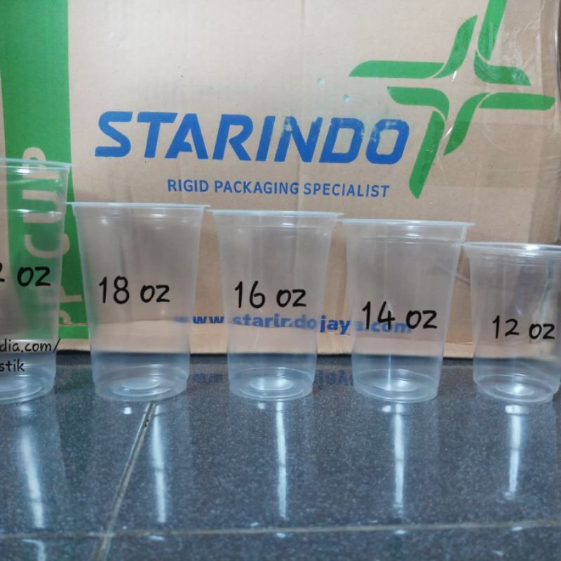 cup plastik Starindo 18oz tebal