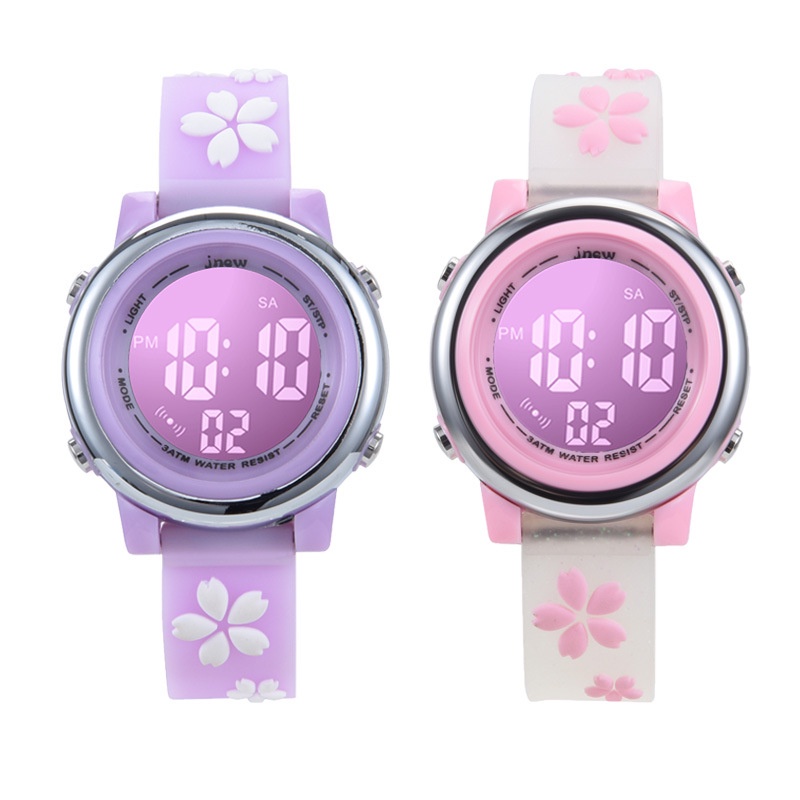 New girl cartoon waterproof watch children's time recognition fashion LED electronic watch