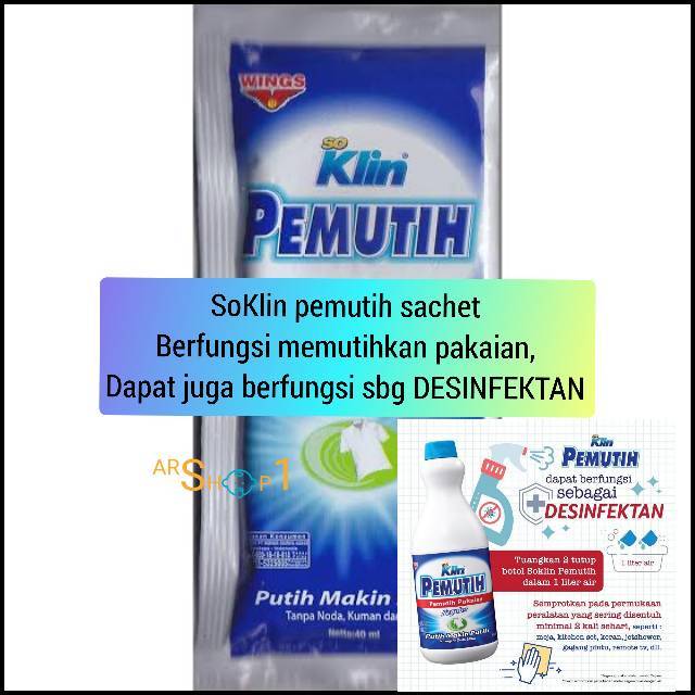 SoKlin pemutih kemasan sachet 40ml