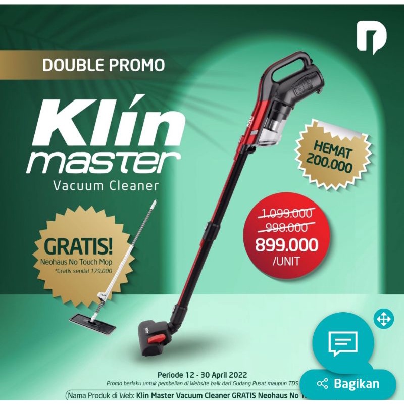 Portable Vacuum Cleaner Klin Master