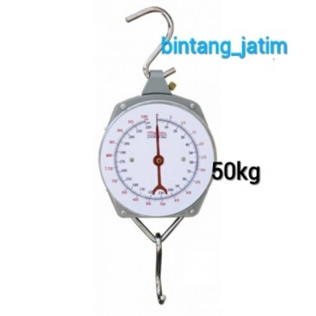 hanging scale timbangan  gantung  besi  50kg timbang dus 