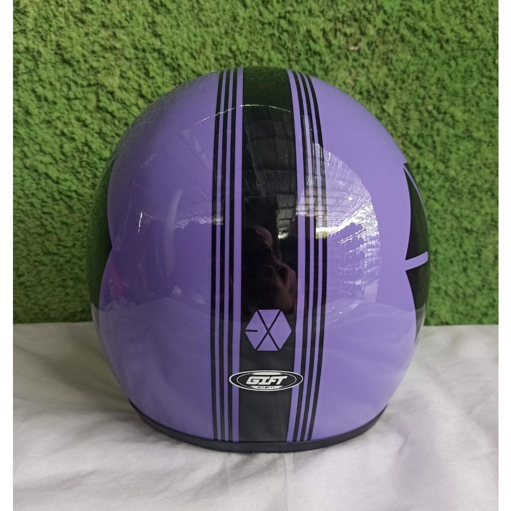 Helm Bogo Retro Dewasa Full Leher Cewek Cowok Motor Sni Helm EXO K-pop SNI