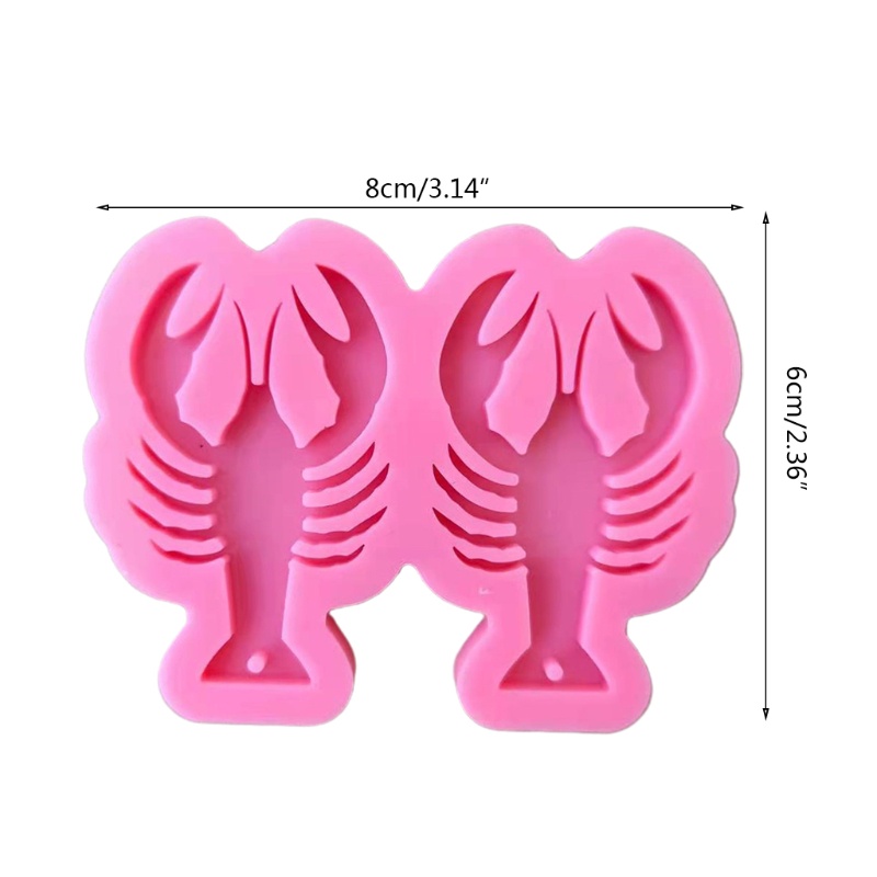 SIY  Lobster Keychain Earrings Epoxy Resin Mold DIY Jewelry Pendant Silicone Mould