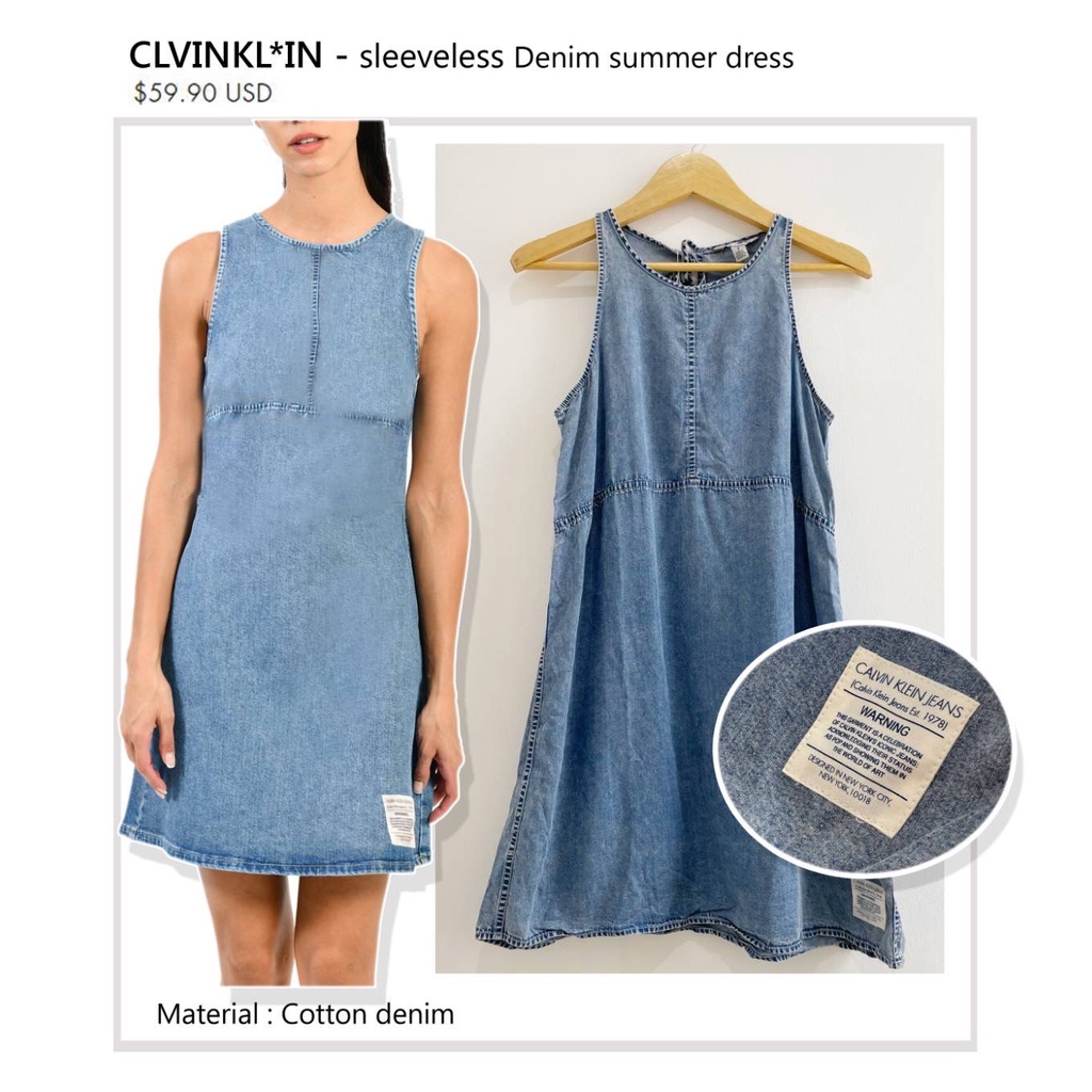 Ck chambray sleeveless dress