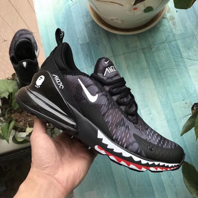 Sepatu nike airmax 270 x bathing ape premium original / sepatu pria murah sneakers cowok terbaru