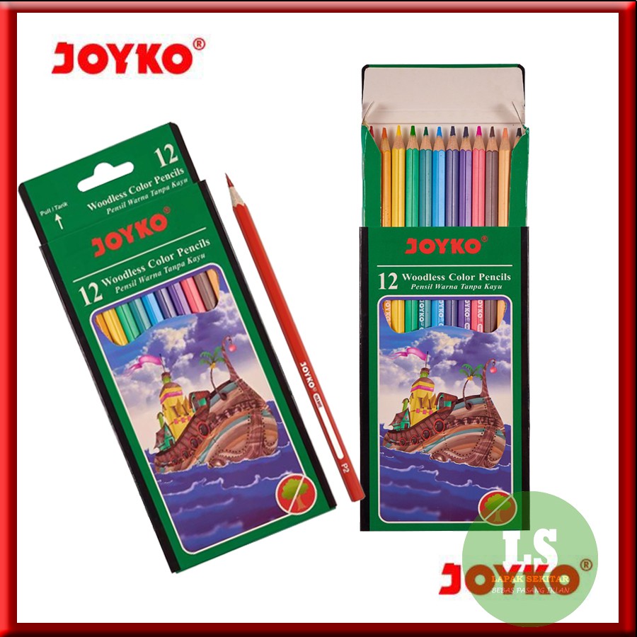 

Pensil Warna Joyko CP-103 / Color Pencil 12 Warna Joyko CP-103