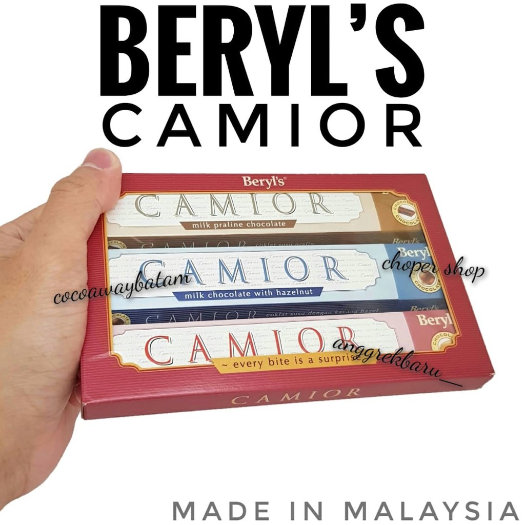 

Cokelat Beryl's Camior 3in1 150gr / Coklat Beryls Camior Gifpack / Beryl Chocolate Camior