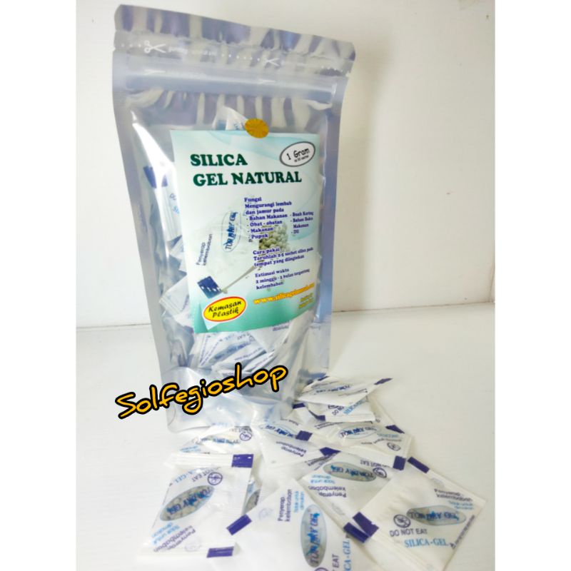 Silica gel natural silica gel alami oxyfree 50 kemasan sachet plastik untuk makanan kering basah