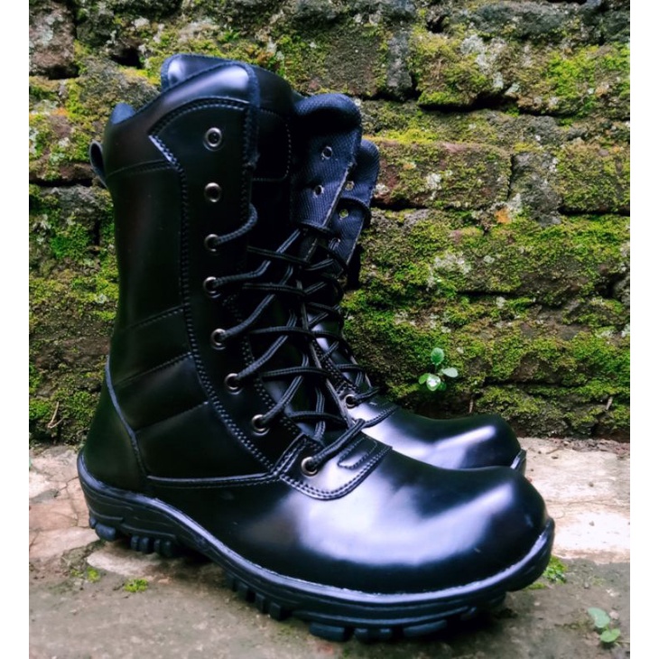 SEPATU SAFETY PDL JATAH UJUNG BESI TNI/POLRI/SECURITY SOL PVC