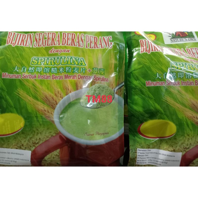 

MINUMAN SERBUK INSTAN BERAS MERAH DENGAN SPIRULING/INSTAN BROWN RICE CEREAL WITH SPIRULINA