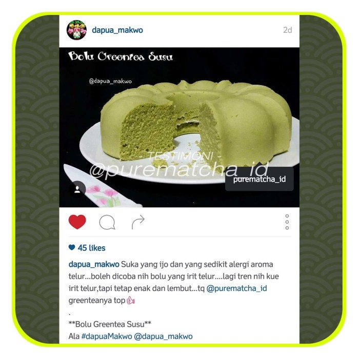 

B06 Greentea Matcha / Green Tea Powder Bubuk 100% Pure 100 Gram Gg054S