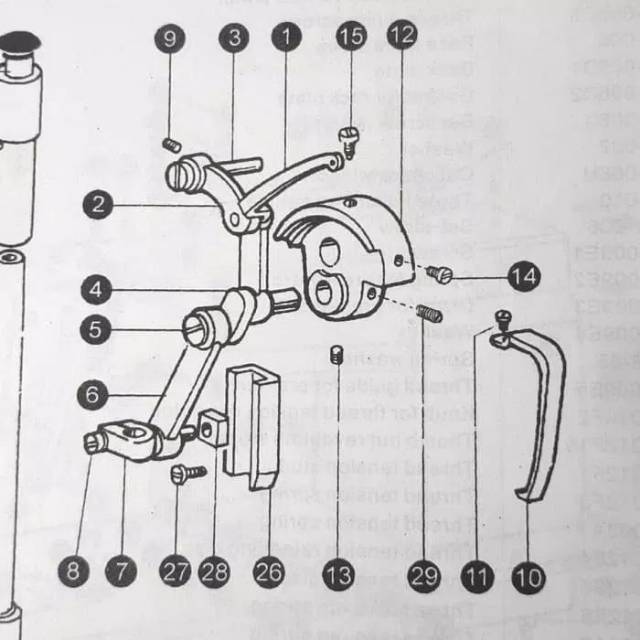 22T2-001A1a Platuk Mesin Jahit Typical / Thread Take-Up Lever Typical