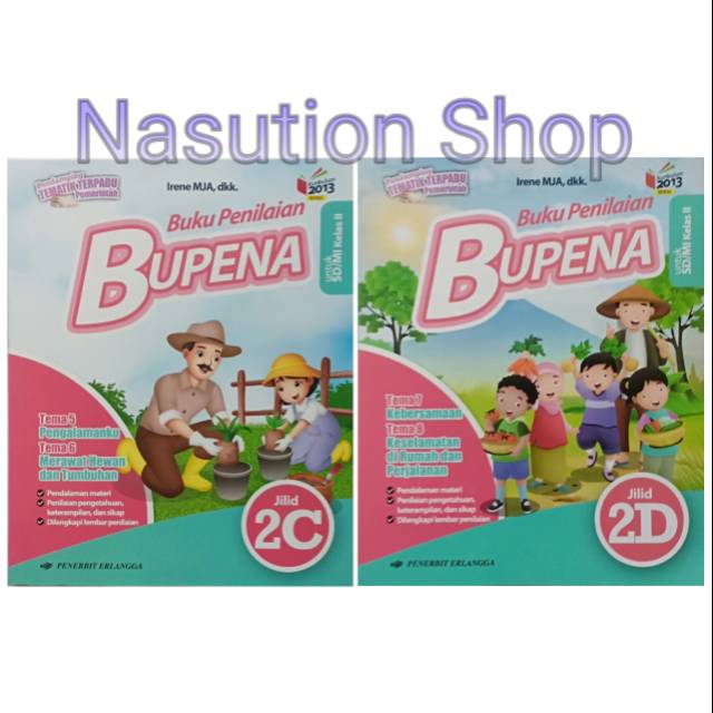 Paket Buku Bupena kelas 2 SD 2C & 2D K13 Revisi Erlangga