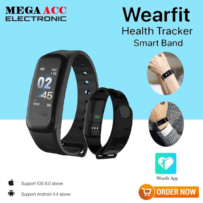 Jual Smartwatch Wearfit F1 Fitness Smart Wristband Jam Tangan