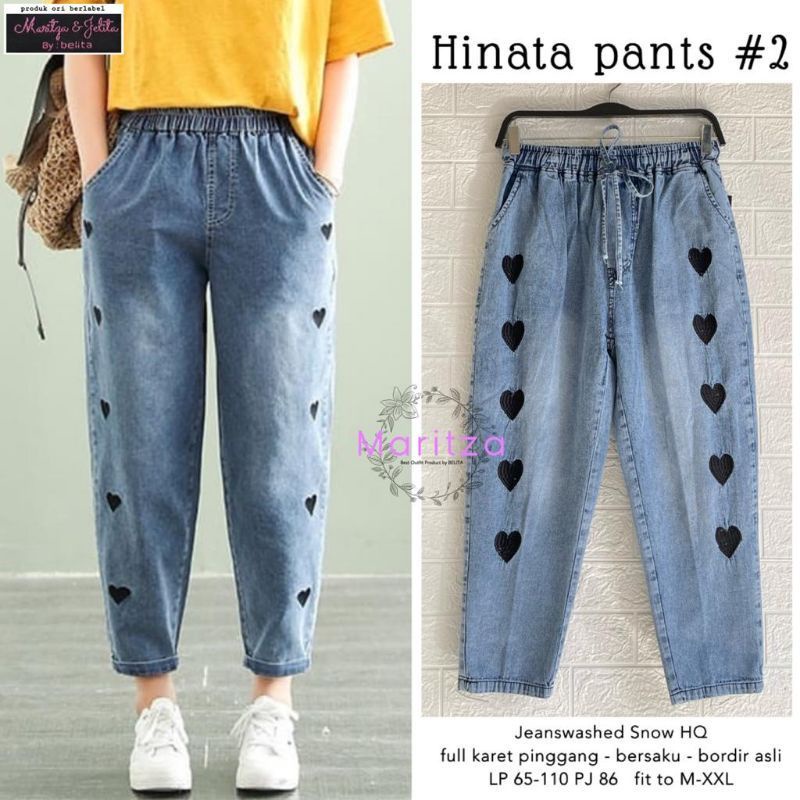 Celana Panjang HW Kulot Jeans Love Boyfriend Jeans Korea Jeans Celana Jeans Impor-Saerah Fashion Sydne Pants