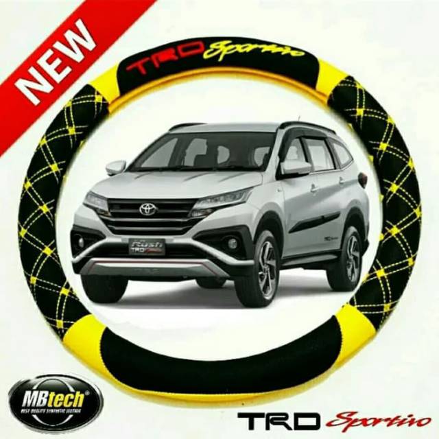 Cover Stir Sarung Setir trd Sportivo kuning mobil Toyota Rush