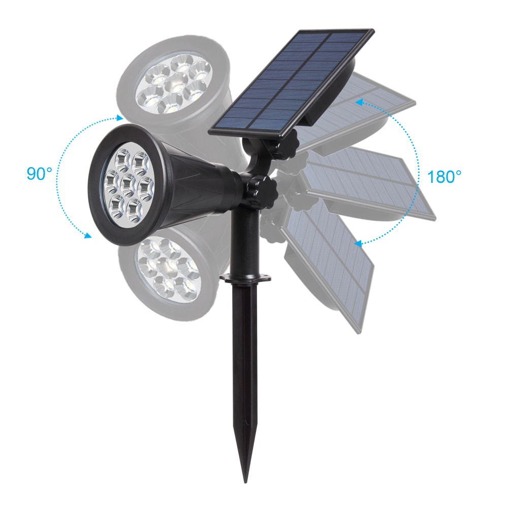 Lampu Taman Lampu Tancap Lampu Pohon Lampu Pagar Lampu Tembok dinding Energi surya Solar Panel energy RGB 7 LED Warna Warni anti air Solar Spotlight Auto Color-Changing Outdoor Lighting Garden Solar Lamp Landscape Wall Light for Decoration waterproof