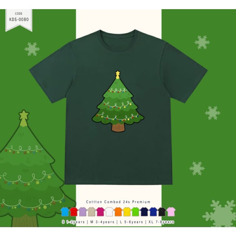 KAOS ANAK-ANAK EDISI NATAL POHON NATAL/KIDS T-SHIRT CHRISTMAS TREE