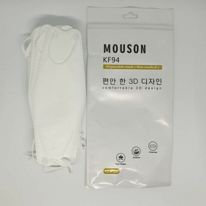 Masker Kf94 Kf 94 Mouson Protective Mask 4 Ply Warna Putih Hitam Abu Abu Matcha Coklat Susu Coklat M