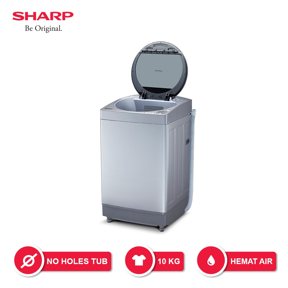 Sharp Mesin Cuci 10kg ES-M1008T-SA/SAK Top Loading