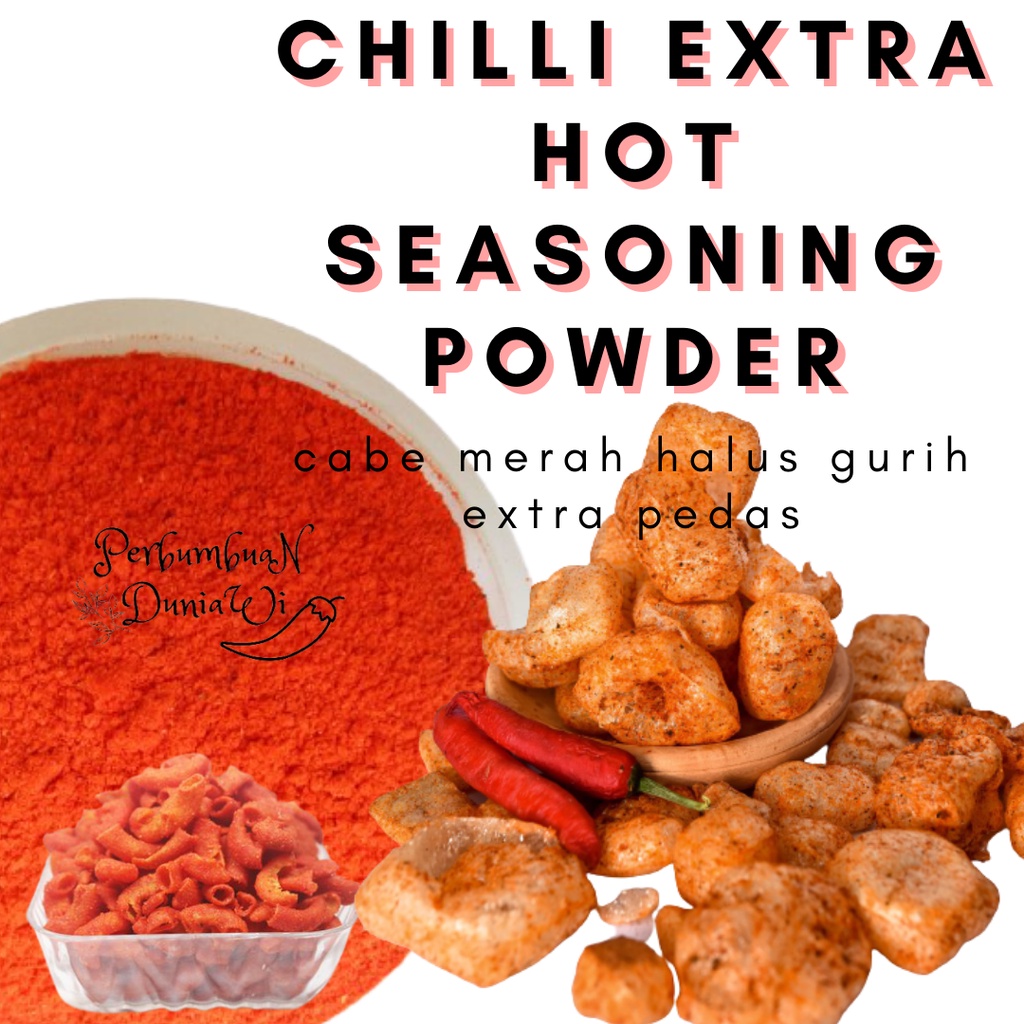 

Cabe Halus Bubuk Extra Hot Gurih Level 10 Pure Chilli Powder 500gr - Perbumbuan Duniawi