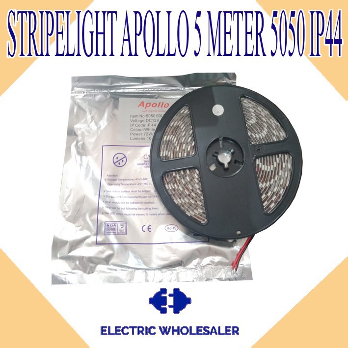 STRIP LED APOLLO 5 METER 5050 IP44