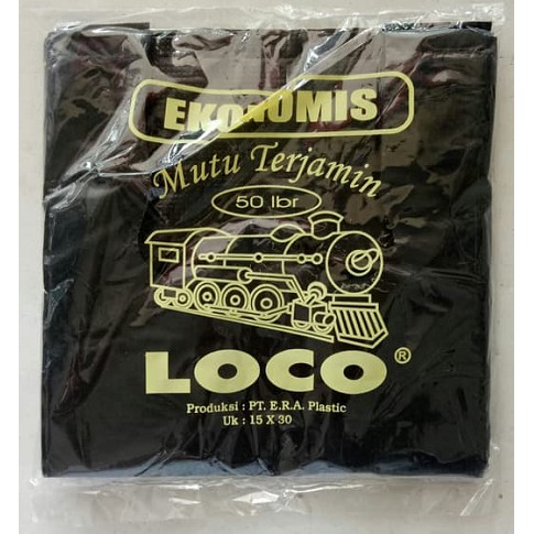 Kantong Plastik LOCO EKONOMIS UK 15 (15 X 30) | Kantong kresek hitam