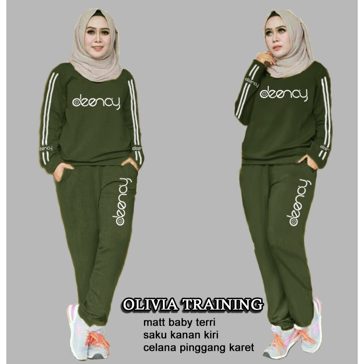 CTN Baju Setelan Training OLIVIA terlaris best seller