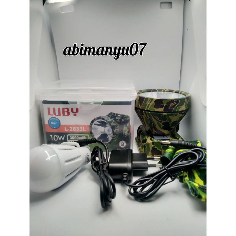 senter kepala luby loreng L2833/2835 cahaya putih